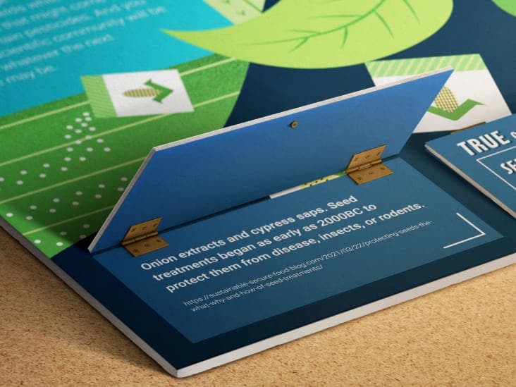 A close up of a quiz at the bottom of an educational poster.